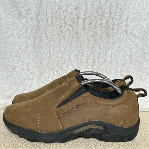 Merrell Big Kids Brown Nubuck Leather Jungle Moc Slip On Casual Shoes SZ US 6 - Picture 2 of 12